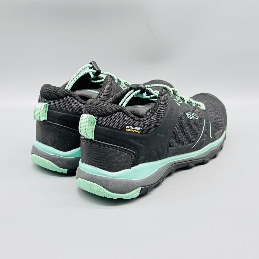 KEEN Shoes Womens 6 Black Mint Waterproof Trail Hiking Low Top Athletic Sneakers - Picture 7 of 10